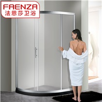 法恩莎卫浴卫生间浴室洁具钢化玻璃淋浴屏风淋浴房FL013 (左开门)