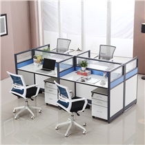 上海黎富办公家具屏风办公桌组合电脑桌四人位职员工作位8人位员工卡位现代简约2人办公桌椅组合 单人位 不含柜1.2米*0.6米*1.1米 