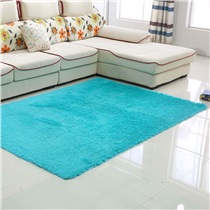 暖暖手艺地毯客厅卧室飘窗单色时尚长丝绒毯地毯防滑 1.4*2米 