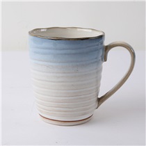 创意陶瓷杯子 家用牛奶杯咖啡杯子 马克杯办公室水杯 罗纹吉杯 