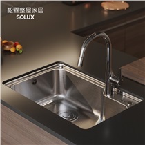 （SOLUX）厨房水槽 单槽洗菜盆 304不锈钢厨盆 （大）685mm*440mm*220mm【预售】A673