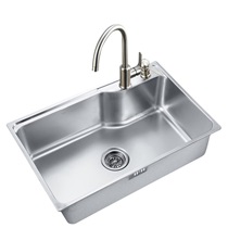 （MOEN） 水槽不锈钢洗菜盆大单槽厨房洗碗池厨盆水池台上台下盆22178 配68000