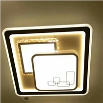 简约LED长方形正方形吸顶灯时尚创意铁艺水晶客厅餐厅卧室家用艺术灯具BY-T6065