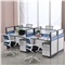 上海黎富办公家具屏风办公桌组合电脑桌四人位职员工作位8人位员工卡位现代简约2人办公桌椅组合 单人位 不含柜1.2米*0.6米*1.1米