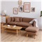 A家家居 沙发 北欧客厅布艺沙发 可拆洗小户型懒人沙发 ADS-025A 三人位 脚踏 深棕色