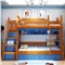 菲艾斯 儿童床 实木儿童床 全实木双层床 高低床 上下床带滑梯子母床组合多功能床 双层床 棕蓝双层床（单床） 1200x1900mm