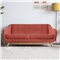 喜莱顿出口布艺沙发 北欧式实木懒人沙发小户型 橘红色 双人位/三人位沙发