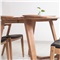 爱家佳 餐桌 实木餐桌 北欧实木饭桌 办公桌 小户型餐桌椅组合套装ZJ3815叁 原木色一桌四椅 1.2米