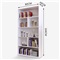 家乐铭品 书柜五层七格加宽型 储物柜收纳柜组合柜 X784L 160cm-暖白色