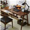 贝特森 实木书桌 北欧日式电脑桌带抽屉办公桌简约家用写字台 胡桃色单桌 120cm*60cm