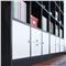 帕加西（PAJIAXI） 书柜书架组合 落地带门储物柜层架木质板式办公室 典雅黑框体 白色门 A款60*28*200cm