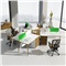 欧特斯雅 办公家具办公桌简约现代职员办公桌椅组合2/ 3/4/6组合办公桌 1.37*0.7*0.75M单人位员工桌