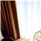 铭聚布艺遮光窗帘成品北欧简约风格纯色棉麻窗帘布料定制 细棉麻 橙黄色-挂钩式 1.5米宽*2.65米高