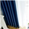 铭聚布艺遮光窗帘成品北欧简约风格纯色棉麻窗帘布料定制 细棉麻 藏青色-打孔式 1.5米宽*2.65米高