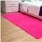 暖暖手艺地毯客厅卧室飘窗单色时尚长丝绒毯地毯防滑 玫红色 1.4*2米