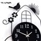 巨久钟表 新款挂钟时尚简约田园创意欧式客厅壁钟装饰时钟静音石英钟挂表 1302黑