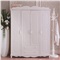 A家家居 衣柜衣橱两门三门木质韩式田园白色卧室整体大衣柜 4门衣柜 白色