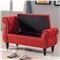 布艺沙发凳实木换鞋凳长条凳梳妆床尾凳储物小沙发 麻布红色90CM
