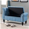 布艺沙发凳实木换鞋凳长条凳梳妆床尾凳储物小沙发 麻布蓝色110CM