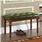 欧凯娅（OUKAIYA）美式换鞋凳 实木床尾凳欧式多功能鞋凳中式客厅沙发凳长凳 80cm 绿真皮拉扣