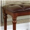 欧凯娅（OUKAIYA）美式换鞋凳 实木床尾凳欧式多功能鞋凳中式客厅沙发凳长凳 80cm 棕真皮拉扣
