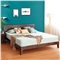 悠质家 实木床1.8米单人双人床1.5米北欧橡木卧室家具 A1703 标准框架床(黑胡桃木色) 1.5*2(m)