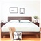 悠质家 实木床1.8米单人双人床1.5米北欧橡木卧室家具 A1703 标准框架床(黑胡桃木色) 1.5*2(m)