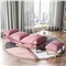 莫美尼 沙发 懒人沙发 日式北欧客厅布艺单人沙发可拆洗可折叠沙发椅休闲躺椅 粉红色 单人位