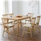 久山（From Mountain） 实木餐桌椅组合白橡木北欧日式长餐桌 1.4米 6把温莎椅