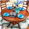 实木餐桌 美式全实木六人圆形餐台欧式餐桌椅组合饭桌子 LN308 一桌四椅