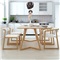 木月 餐桌 北欧白蜡木 实木餐桌椅组合 【原木色1.4米】 一桌六椅(带2把有扶手)