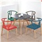 椅子北欧餐椅现代简约休闲椅 家用扶手靠背椅门店洽谈椅咖啡椅餐桌椅子凳子 红色(椅子)