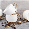 欧式咖啡杯套装 创意个性半金色简约家用办公室2-4-6件套 小半金2件套