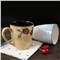 创意陶瓷杯子 家用牛奶杯咖啡杯子 马克杯办公室水杯 罗纹吉杯
