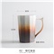 INSCRIPTION 创意个性日式磨砂复古陶瓷带把手马克杯办公室咖啡杯茶杯情侣杯子 02---棕红