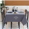 创意英文简约餐垫欧式布艺全棉餐垫餐巾桌布餐桌垫 单个-藏蓝桌布（140*180）