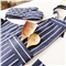木上 日式和风深蓝素色文艺餐巾餐垫围裙锅垫隔热手套厨房桌布 深蓝色锅垫