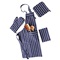 木上 日式和风深蓝素色文艺餐巾餐垫围裙锅垫隔热手套厨房桌布 深蓝色围裙