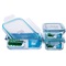 （BestHA）耐热玻璃保鲜盒三件套 微波炉适用饭盒 （400ml*2 800ml) RL3-01B 绿色