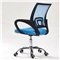 藤之美 电脑椅家用 网布休闲办公椅 简约创意学生学习升降转椅 黑框蓝色