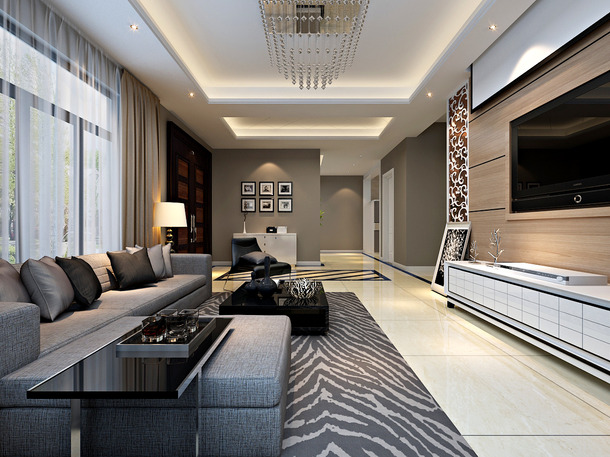 黑白灰 经典现代风格装修设计 简单而大气的家